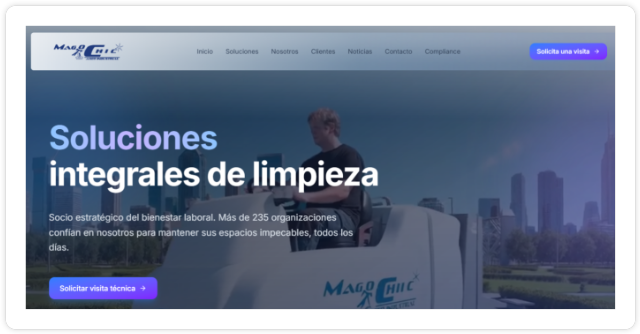 Empresa Mago Chic limpieza industrial Certificación ISO 14001
