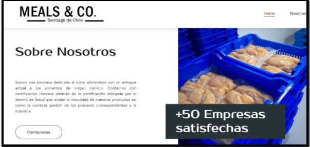 Empresa Alimentación Meals proceso de certificación en norma de Seguridad...